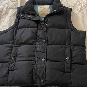 Jacob Midnight Black Quilted Down Vest (70% Down 30% Feathers)
